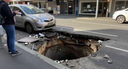 Sinkhole Large Enough To 'Take A Car' Opens Up On Auckland Street - 1News
